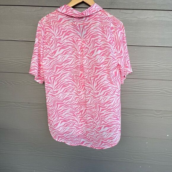 Princess Polly ZIGGY SHORT SLEEVE SHIRT PINK - Picture 7 of 9